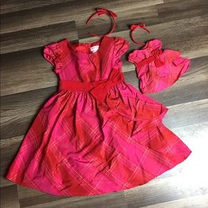 Euc American Girl Dress w matching doll dress